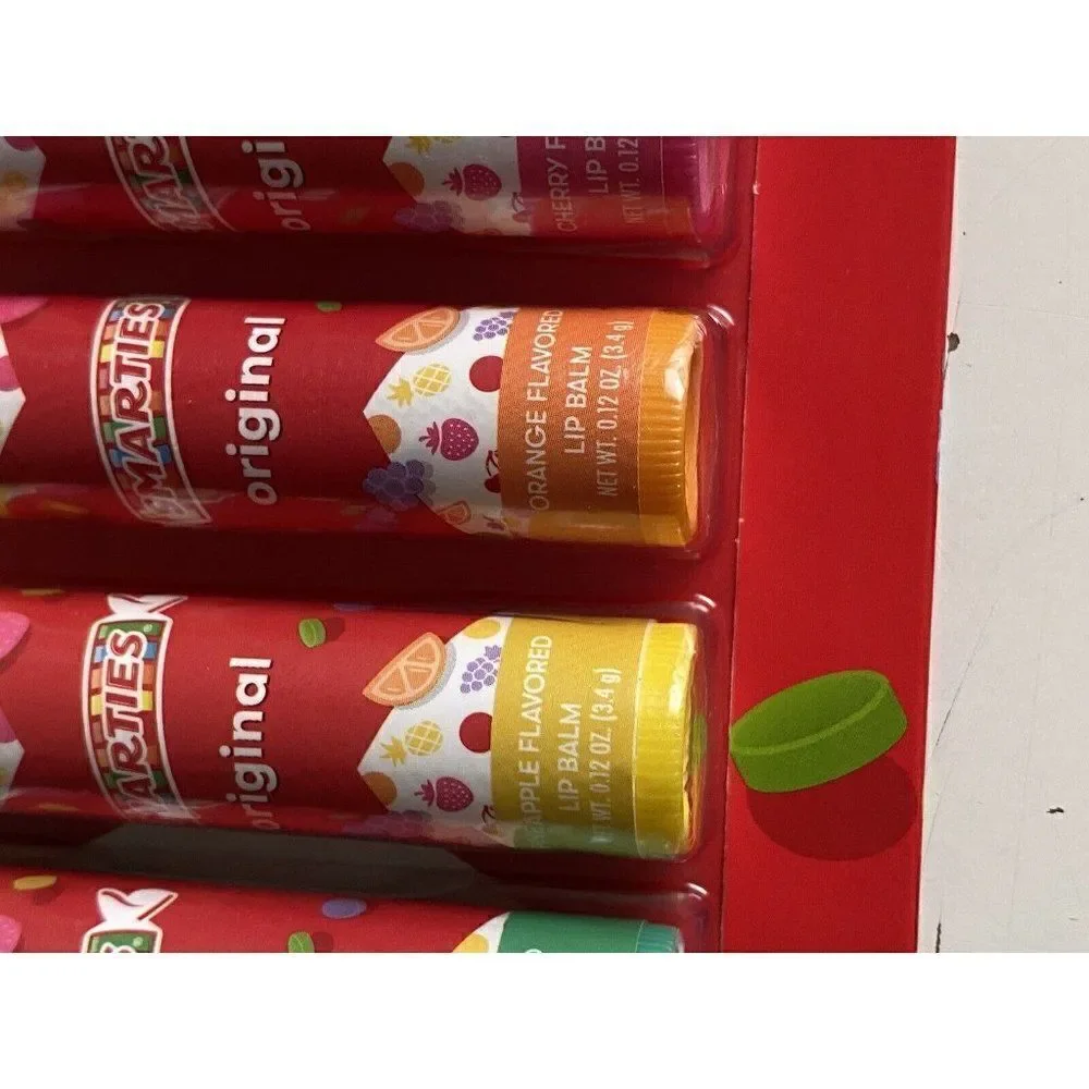 8 Pack TASTE BEAUTY  SMARTIES FLAVORED Lip‎ Balms Assorted Fruit Flavors NEW